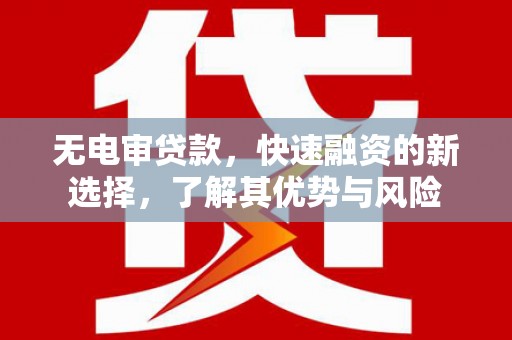诏安无电审贷款，快速融资的新选择，了解其优势与风险