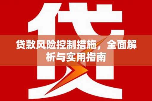 诏安贷款风险控制措施，全面解析与实用指南