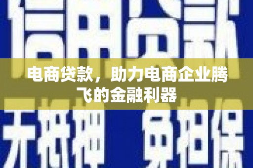 诏安电商贷款，助力电商企业腾飞的金融利器