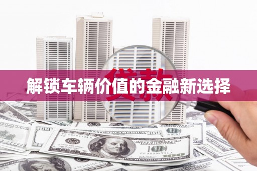 诏安解锁车辆价值的金融新选择