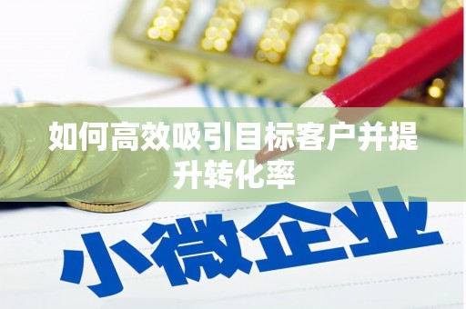 诏安如何高效吸引目标客户并提升转化率