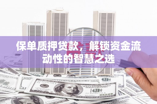 诏安保单质押贷款，解锁资金流动性的智慧之选