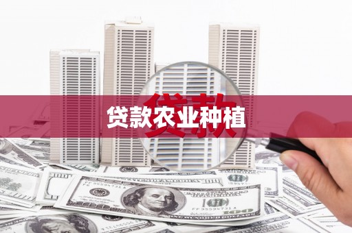 诏安贷款农业种植