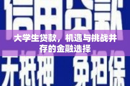 诏安大学生贷款，机遇与挑战并存的金融选择