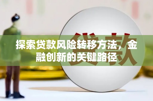 诏安探索贷款风险转移方法，金融创新的关键路径